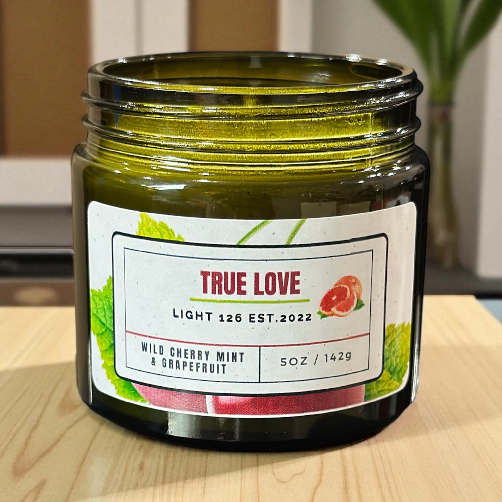 Light126 Candle Co. Wild cherry, Mint and Grapefruit Candle