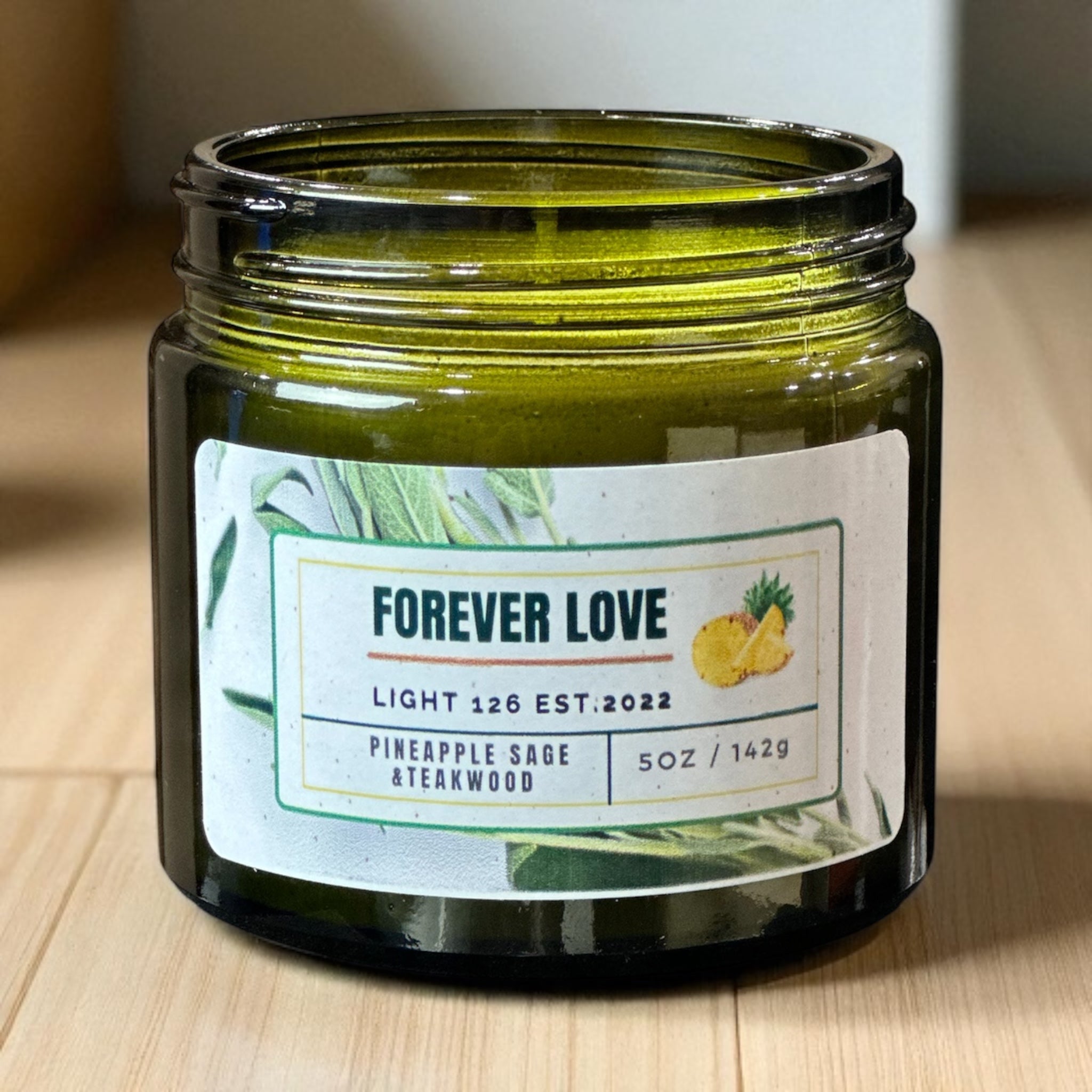 Light126 Candle Co. Pineapple Sage and Teakwood Candle