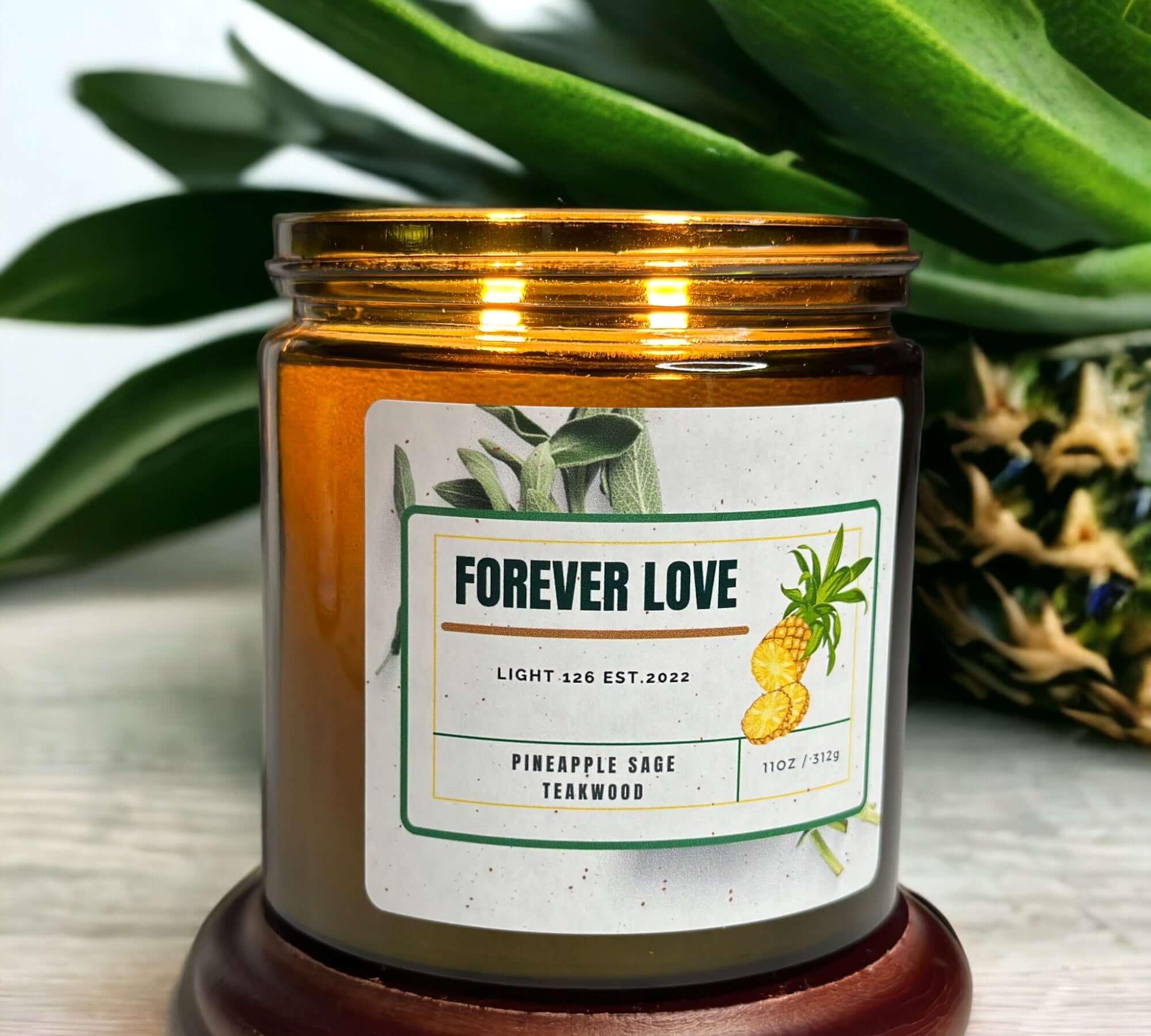Light126 Candle Co. Pineapple Sage and Teakwood Candle